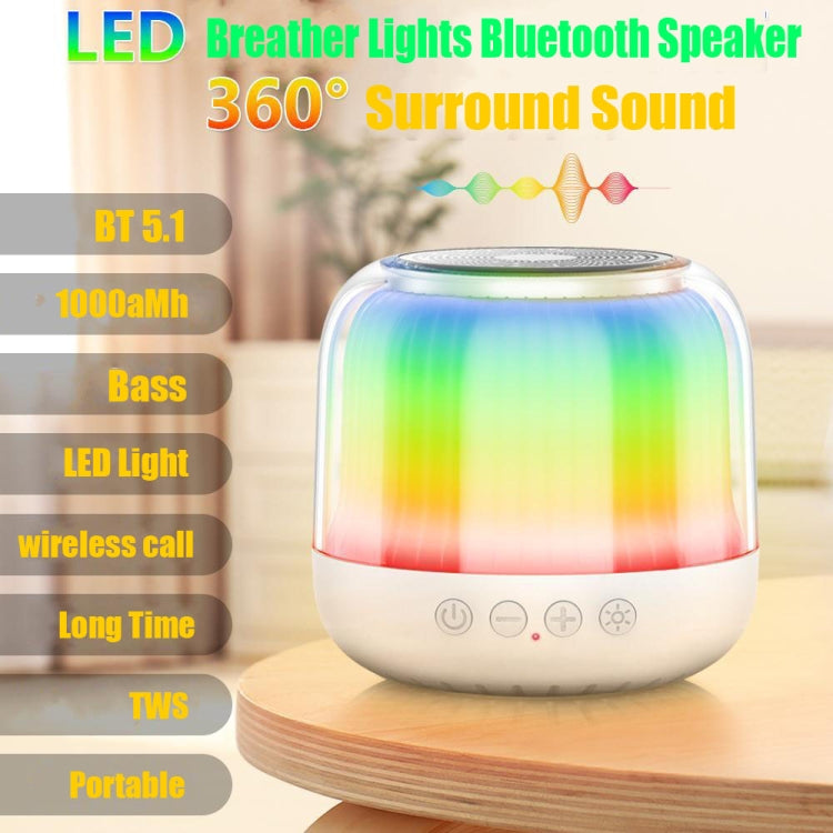 JY12 Altoparlante Bluetooth wireless con luce di sfiato a LED RGB a schermo intero