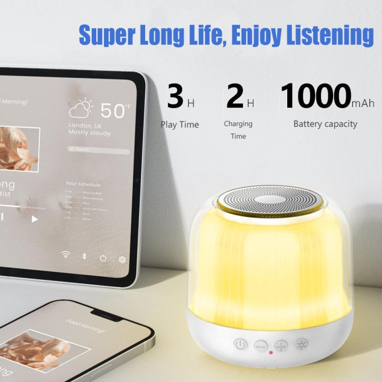 JY12 Altoparlante Bluetooth wireless con luce di sfiato a LED RGB a schermo intero