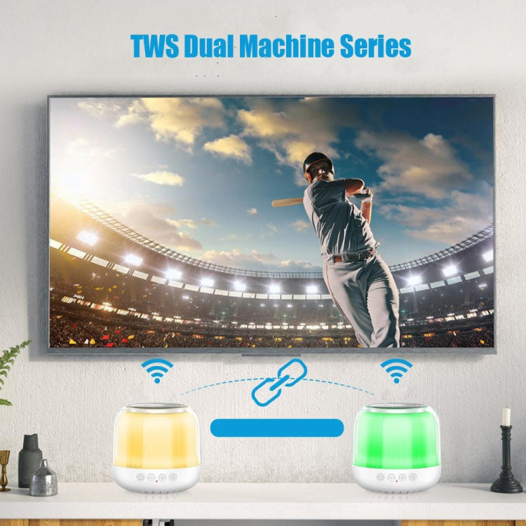 JY12 Altoparlante Bluetooth wireless con luce di sfiato a LED RGB a schermo intero