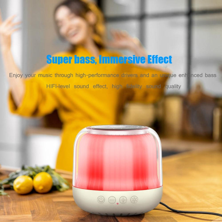 JY12 Altoparlante Bluetooth wireless con luce di sfiato a LED RGB a schermo intero