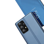 Custodia in pelle flip orizzontale placcata a specchio con supporto, For Samsung Galaxy A13 4G, For Samsung Galaxy A23 5G