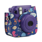 Custodia in pelle PU per fotocamera full body modello Ocean World con cinturino per FUJIFILM instax mini 9 / mini 8+ / mini 8, Ocean World Pattern