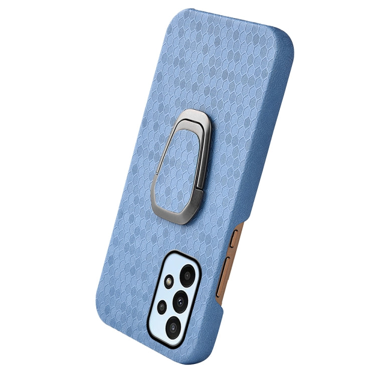 Custodia per cellulare in PU a nido d'ape con supporto ad anello per Samsung Galaxy A23 4G, For Samsung Galaxy A23 4G