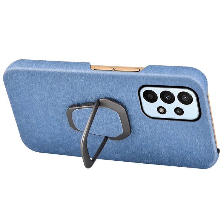 Custodia per cellulare in PU a nido d'ape con supporto ad anello per Samsung Galaxy A23 4G, For Samsung Galaxy A23 4G