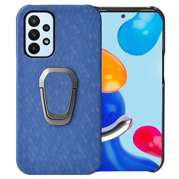 Custodia per cellulare in PU a nido d'ape con supporto ad anello per Samsung Galaxy A23 4G, For Samsung Galaxy A23 4G