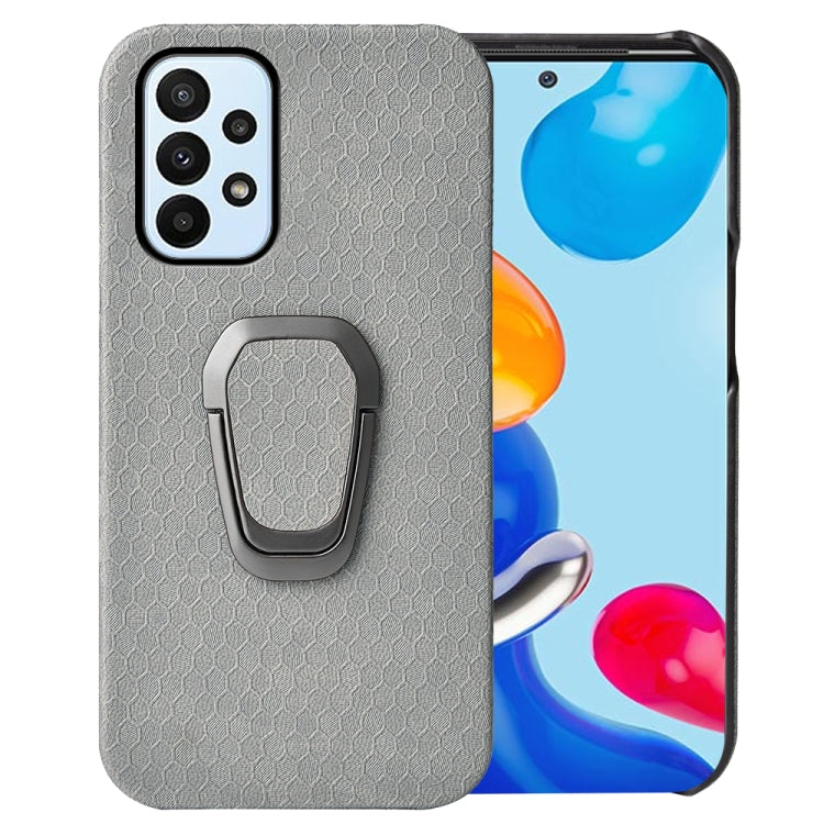 Custodia per cellulare in PU a nido d'ape con supporto ad anello per Samsung Galaxy A23 4G, For Samsung Galaxy A23 4G