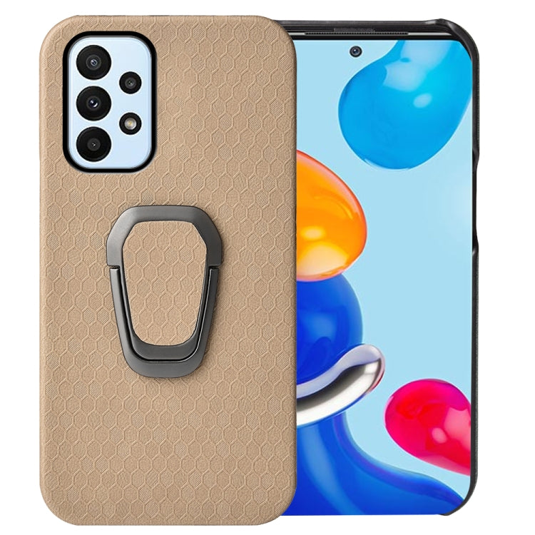 Custodia per cellulare in PU a nido d'ape con supporto ad anello per Samsung Galaxy A23 4G, For Samsung Galaxy A23 4G