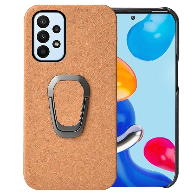 Custodia per cellulare in PU a nido d'ape con supporto ad anello per Samsung Galaxy A23 4G, For Samsung Galaxy A23 4G