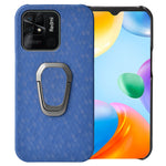 Per Xiaomi Redmi 10C 4G Custodia per cellulare in PU a nido d'ape con supporto ad anello, For Xiaomi Redmi 10C 4G