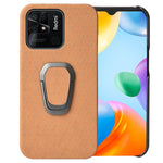 Per Xiaomi Redmi 10C 4G Custodia per cellulare in PU a nido d'ape con supporto ad anello, For Xiaomi Redmi 10C 4G