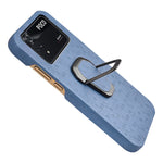 Per Xiaomi Poco M4 Pro 4G Custodia per telefono a nido d'ape PU con supporto ad anello, For Xiaomi Poco M4 Pro 4G