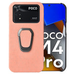 Per Xiaomi Poco M4 Pro 4G Custodia per telefono a nido d'ape PU con supporto ad anello, For Xiaomi Poco M4 Pro 4G