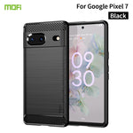 MOFI Custodia per telefono in fibra di carbonio TPU con trama spazzolata serie Gentleness, For Google pixel 7 5G, For Google pixel 7 Pro 5G