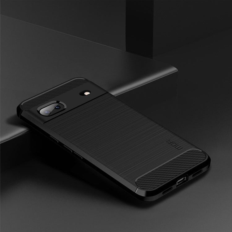 MOFI Custodia per telefono in fibra di carbonio TPU con trama spazzolata serie Gentleness, For Google pixel 7 5G, For Google pixel 7 Pro 5G
