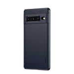 MOFI Custodia per telefono in fibra di carbonio TPU con trama spazzolata serie Gentleness, For Google pixel 7 5G, For Google pixel 7 Pro 5G