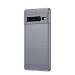 MOFI Custodia per telefono in fibra di carbonio TPU con trama spazzolata serie Gentleness, For Google pixel 7 5G, For Google pixel 7 Pro 5G