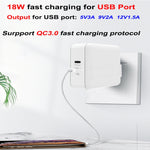 PD-65W USB-C / Tipo-C + QC3.0 Adattatore di ricarica per laptop USB, spina europea / spina americana, EU Plug / US Plug