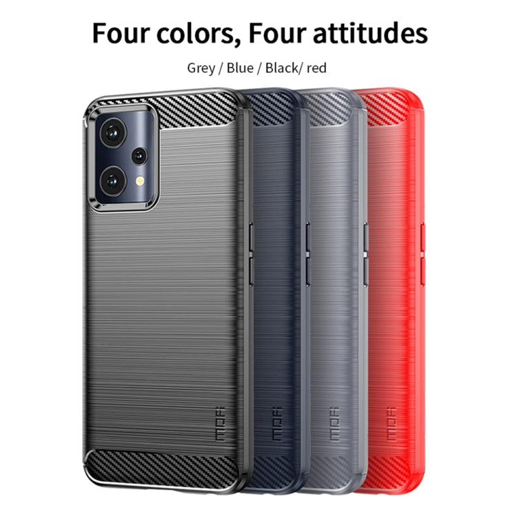 Custodia morbida in TPU MOFI Gentleness in fibra di carbonio spazzolata, For OPPO Realme 9 Pro / Realme V25, For OPPO Realme 9 Pro+, For OPPO A36 / A76 / Realme 9i, For OPPO Realme C35, For OPPO Find X5