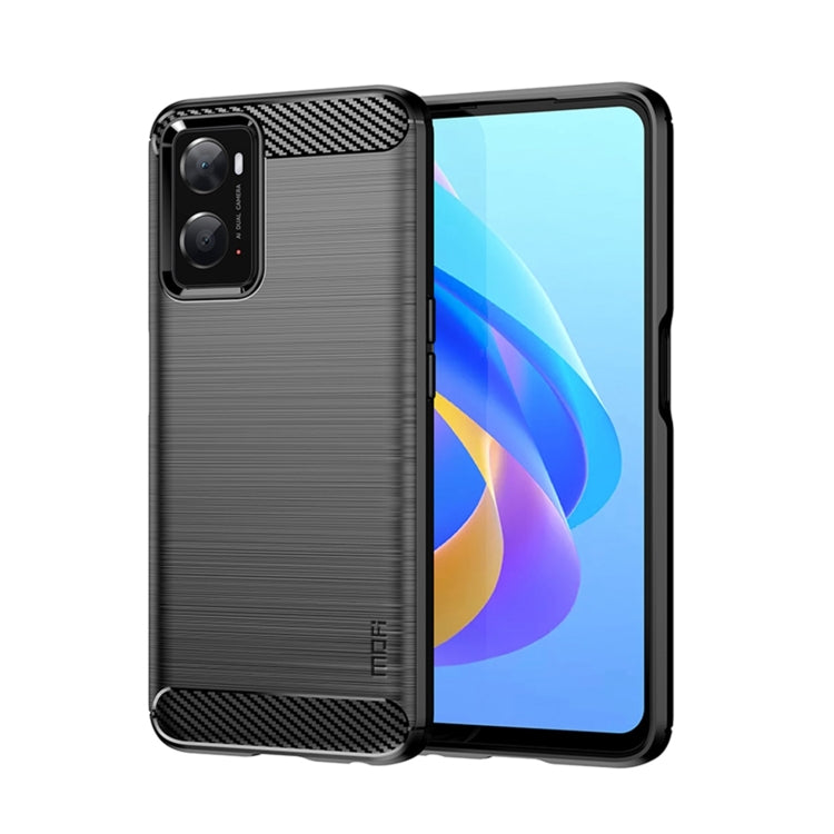 Custodia morbida in TPU MOFI Gentleness in fibra di carbonio spazzolata, For OPPO Realme 9 Pro / Realme V25, For OPPO Realme 9 Pro+, For OPPO A36 / A76 / Realme 9i, For OPPO Realme C35, For OPPO Find X5