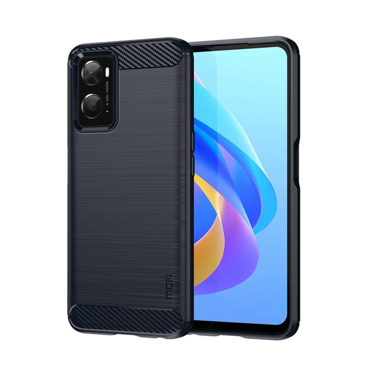 Custodia morbida in TPU MOFI Gentleness in fibra di carbonio spazzolata, For OPPO Realme 9 Pro / Realme V25, For OPPO Realme 9 Pro+, For OPPO A36 / A76 / Realme 9i, For OPPO Realme C35, For OPPO Find X5