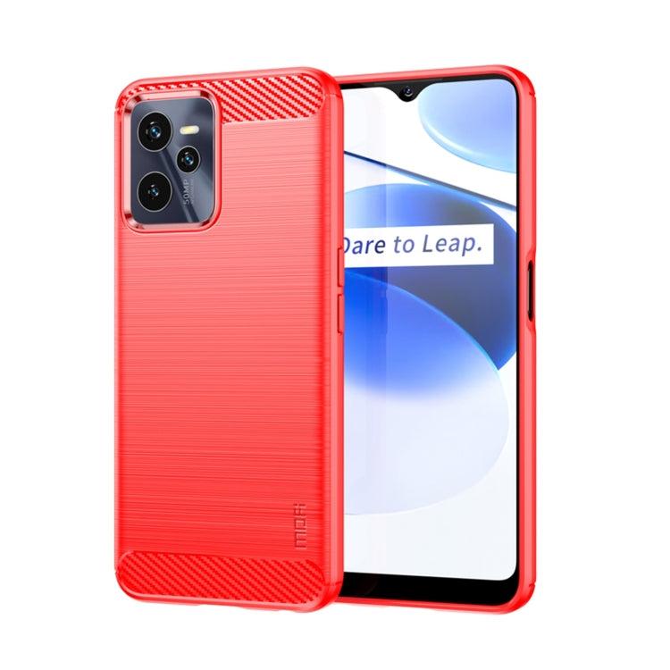 Custodia morbida in TPU MOFI Gentleness in fibra di carbonio spazzolata, For OPPO Realme 9 Pro / Realme V25, For OPPO Realme 9 Pro+, For OPPO A36 / A76 / Realme 9i, For OPPO Realme C35, For OPPO Find X5