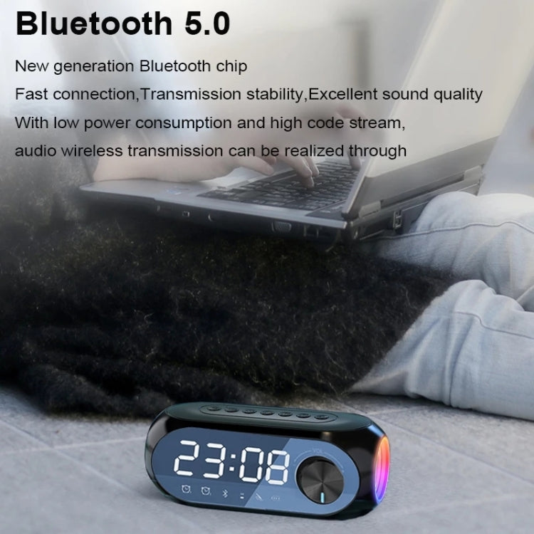 Sveglia AEC S8 Altoparlanti Bluetooth con supporto luce LED TF / FM, S8