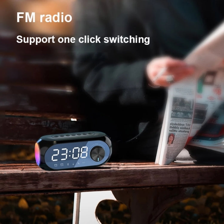 Sveglia AEC S8 Altoparlanti Bluetooth con supporto luce LED TF / FM, S8