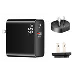 PD-65W USB-C / Tipo-C + QC3.0 Adattatore di ricarica per laptop USB, spina AU / spina USA, AU Plug / US Plug
