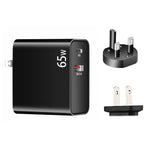 PD-65W USB-C / Tipo-C + QC3.0 Adattatore di ricarica per laptop USB, spina UK / spina USA, UK Plug / US Plug