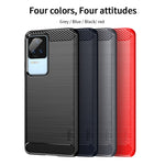 Custodia morbida in TPU MOFI Gentleness in fibra di carbonio spazzolata, For Xiaomi Redmi K40S, For Xiaomi Redmi K50 / K50 Pro, For Xiaomi Redmi 10C, For Xiaomi Poco X4 Pro 5G, For Xiaomi 12 / 12X, For Xiaomi 12 Pro