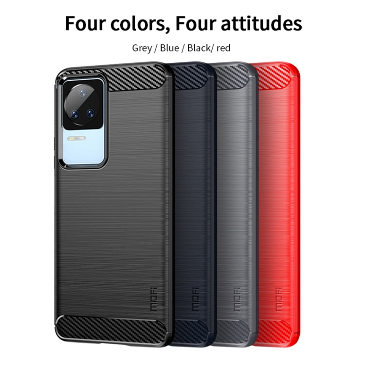 Custodia morbida in TPU MOFI Gentleness in fibra di carbonio spazzolata, For Xiaomi Redmi K40S, For Xiaomi Redmi K50 / K50 Pro, For Xiaomi Redmi 10C, For Xiaomi Poco X4 Pro 5G, For Xiaomi 12 / 12X, For Xiaomi 12 Pro