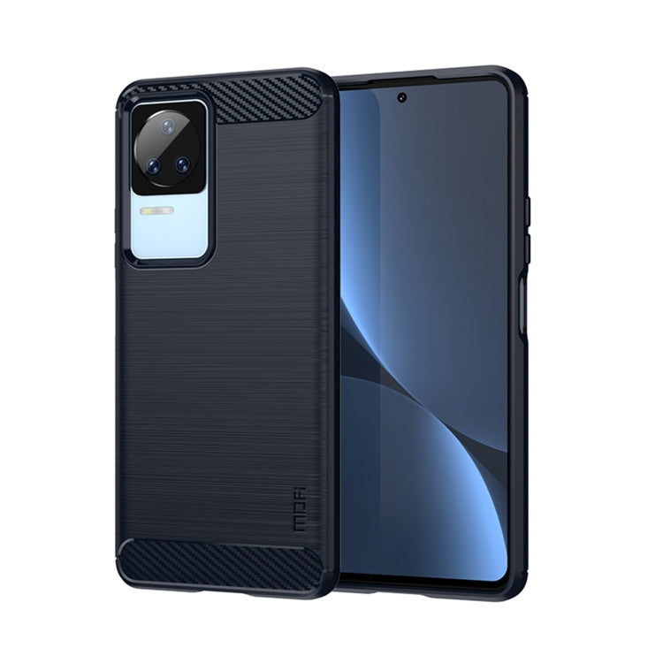 Custodia morbida in TPU MOFI Gentleness in fibra di carbonio spazzolata, For Xiaomi Redmi K40S, For Xiaomi Redmi K50 / K50 Pro, For Xiaomi Redmi 10C, For Xiaomi Poco X4 Pro 5G, For Xiaomi 12 / 12X, For Xiaomi 12 Pro
