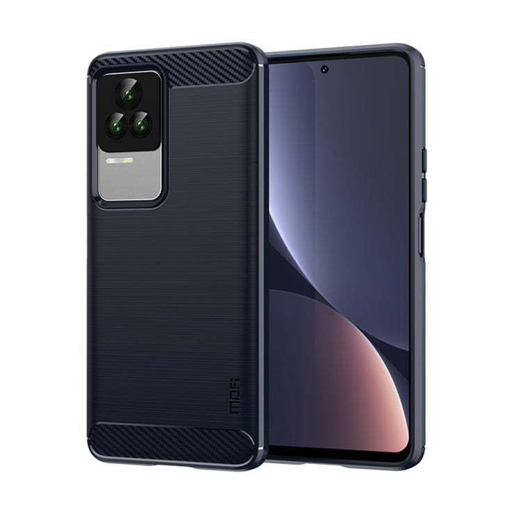 Custodia morbida in TPU MOFI Gentleness in fibra di carbonio spazzolata, For Xiaomi Redmi K40S, For Xiaomi Redmi K50 / K50 Pro, For Xiaomi Redmi 10C, For Xiaomi Poco X4 Pro 5G, For Xiaomi 12 / 12X, For Xiaomi 12 Pro