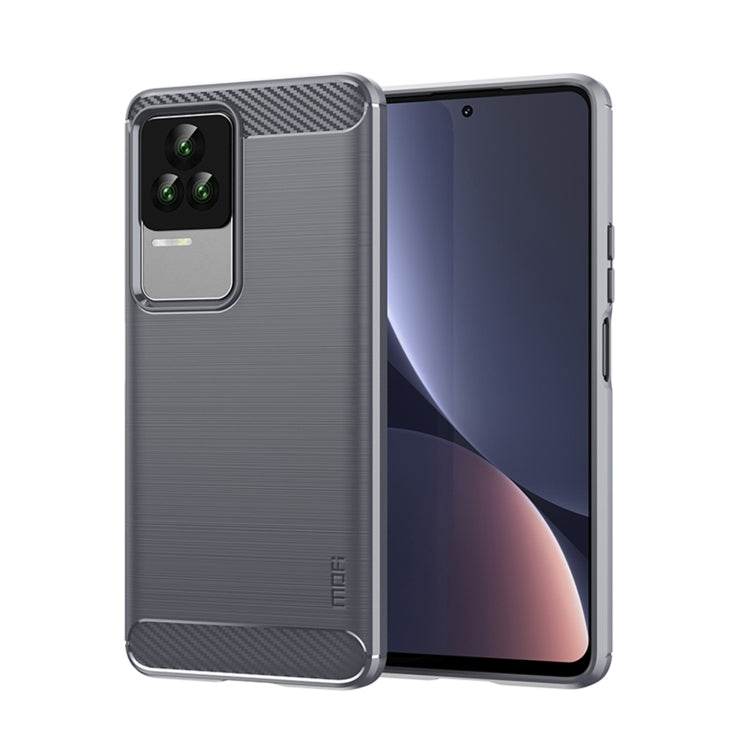 Custodia morbida in TPU MOFI Gentleness in fibra di carbonio spazzolata, For Xiaomi Redmi K40S, For Xiaomi Redmi K50 / K50 Pro, For Xiaomi Redmi 10C, For Xiaomi Poco X4 Pro 5G, For Xiaomi 12 / 12X, For Xiaomi 12 Pro