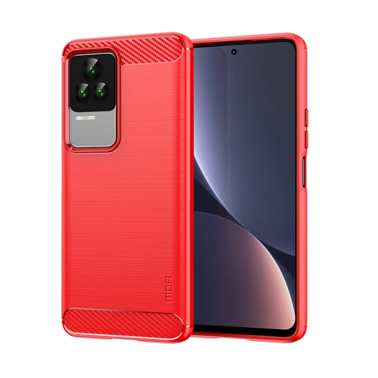 Custodia morbida in TPU MOFI Gentleness in fibra di carbonio spazzolata, For Xiaomi Redmi K40S, For Xiaomi Redmi K50 / K50 Pro, For Xiaomi Redmi 10C, For Xiaomi Poco X4 Pro 5G, For Xiaomi 12 / 12X, For Xiaomi 12 Pro