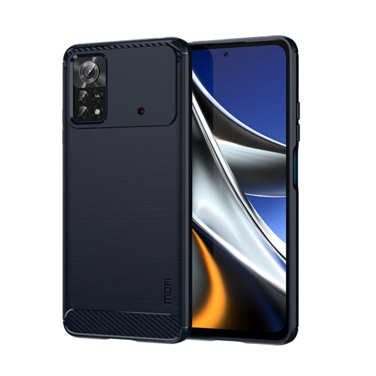 Custodia morbida in TPU MOFI Gentleness in fibra di carbonio spazzolata, For Xiaomi Redmi K40S, For Xiaomi Redmi K50 / K50 Pro, For Xiaomi Redmi 10C, For Xiaomi Poco X4 Pro 5G, For Xiaomi 12 / 12X, For Xiaomi 12 Pro