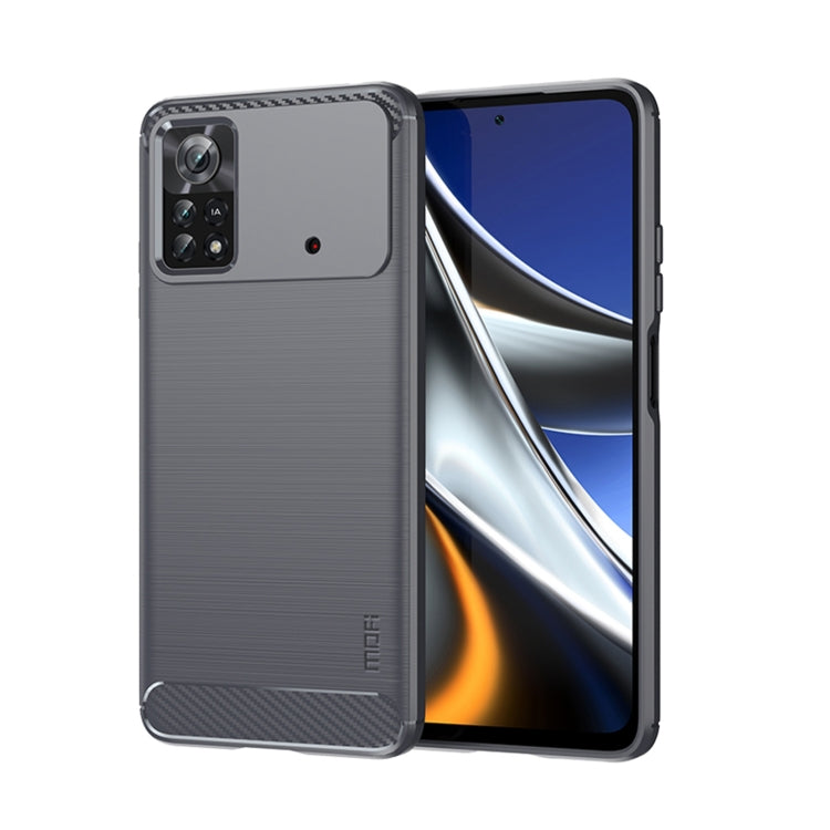 Custodia morbida in TPU MOFI Gentleness in fibra di carbonio spazzolata, For Xiaomi Redmi K40S, For Xiaomi Redmi K50 / K50 Pro, For Xiaomi Redmi 10C, For Xiaomi Poco X4 Pro 5G, For Xiaomi 12 / 12X, For Xiaomi 12 Pro