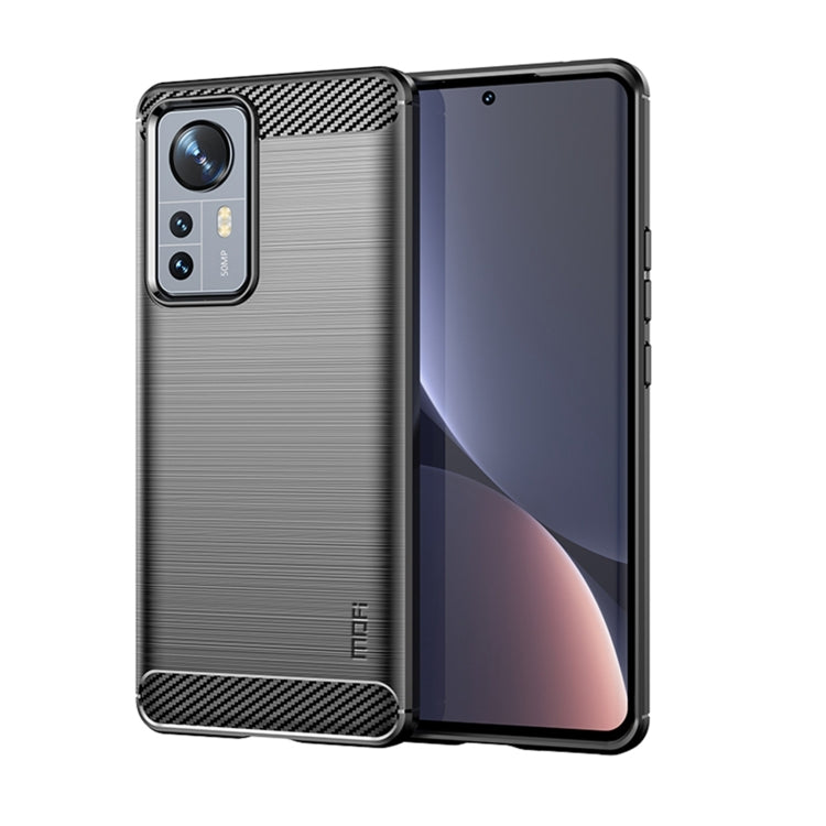 Custodia morbida in TPU MOFI Gentleness in fibra di carbonio spazzolata, For Xiaomi Redmi K40S, For Xiaomi Redmi K50 / K50 Pro, For Xiaomi Redmi 10C, For Xiaomi Poco X4 Pro 5G, For Xiaomi 12 / 12X, For Xiaomi 12 Pro