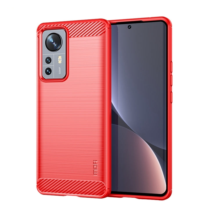 Custodia morbida in TPU MOFI Gentleness in fibra di carbonio spazzolata, For Xiaomi Redmi K40S, For Xiaomi Redmi K50 / K50 Pro, For Xiaomi Redmi 10C, For Xiaomi Poco X4 Pro 5G, For Xiaomi 12 / 12X, For Xiaomi 12 Pro