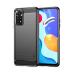 Custodia morbida in TPU MOFI Gentleness in fibra di carbonio spazzolata, For Xiaomi Redmi Note 11 4G Global / Note 11S 4G