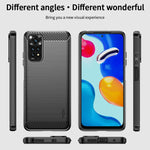 Custodia morbida in TPU MOFI Gentleness in fibra di carbonio spazzolata, For Xiaomi Redmi Note 11 4G Global / Note 11S 4G