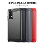 Custodia morbida in TPU MOFI Gentleness in fibra di carbonio spazzolata, For Xiaomi Redmi Note 11 4G Global / Note 11S 4G