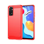 Custodia morbida in TPU MOFI Gentleness in fibra di carbonio spazzolata, For Xiaomi Redmi Note 11 4G Global / Note 11S 4G