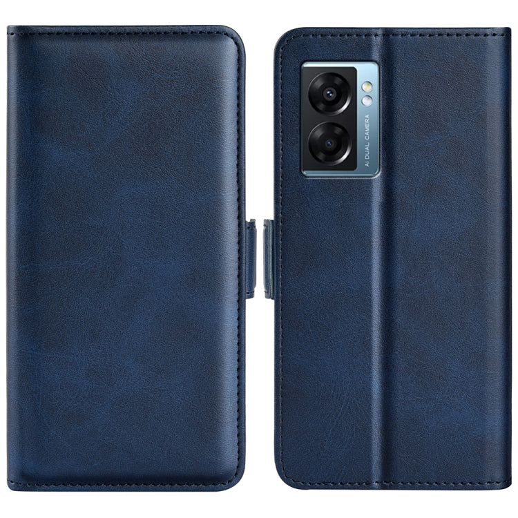 Per OPPO A57 5G Custodia per telefono in pelle con fibbia magnetica a doppio lato, For OPPO A57 5G