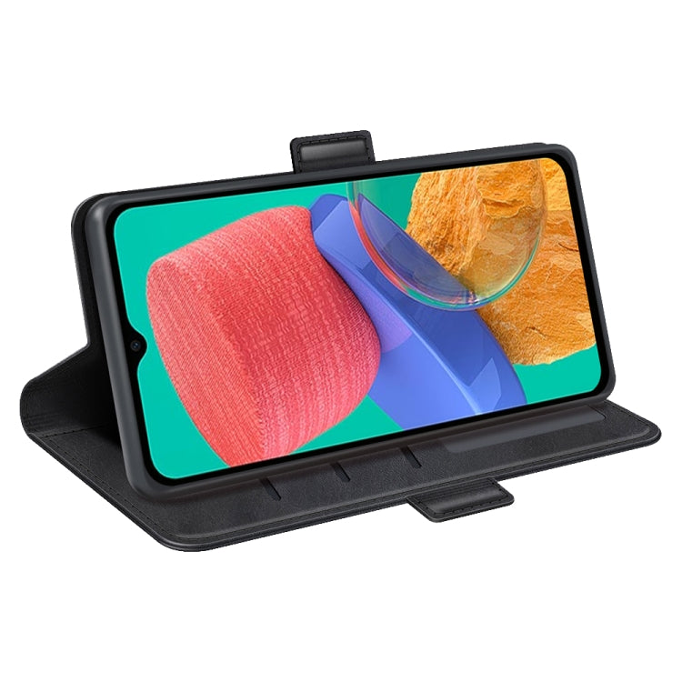 Per Samsung Galaxy M33 5G Custodia per telefono in pelle con fibbia magnetica a doppio lato, For Samsung Galaxy M33 5G
