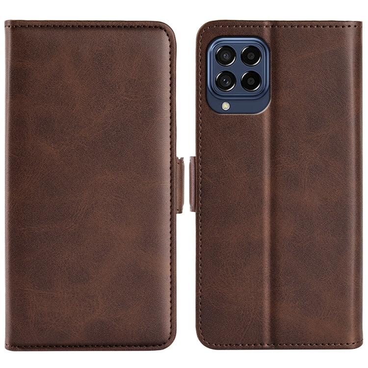 Per Samsung Galaxy M33 5G Custodia per telefono in pelle con fibbia magnetica a doppio lato, For Samsung Galaxy M33 5G