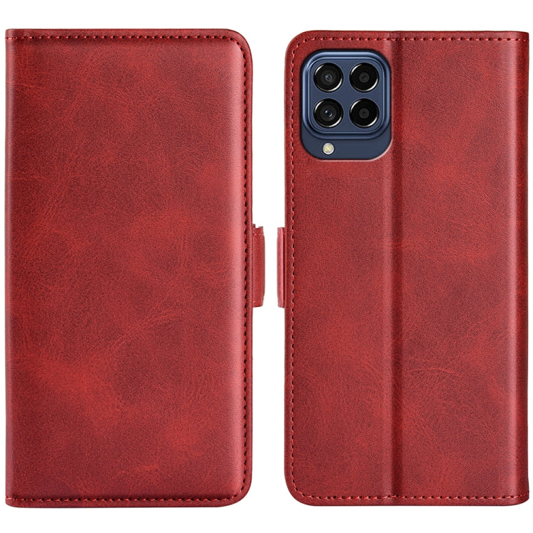 Per Samsung Galaxy M33 5G Custodia per telefono in pelle con fibbia magnetica a doppio lato, For Samsung Galaxy M33 5G