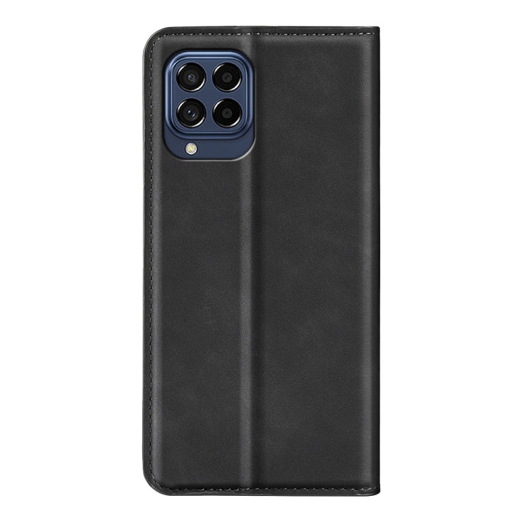 Per Samsung Galaxy M33 Custodia in pelle con ventosa magnetica retro-pelle, For Samsung Galaxy M33