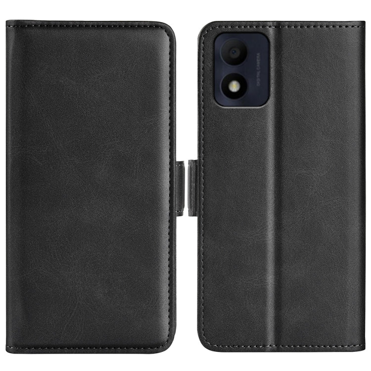 Per Alcatel 1B 2022 Custodia per telefono orizzontale in pelle con fibbia magnetica a doppio lato, Black, Yellow, Brown, Dark Blue, Red
