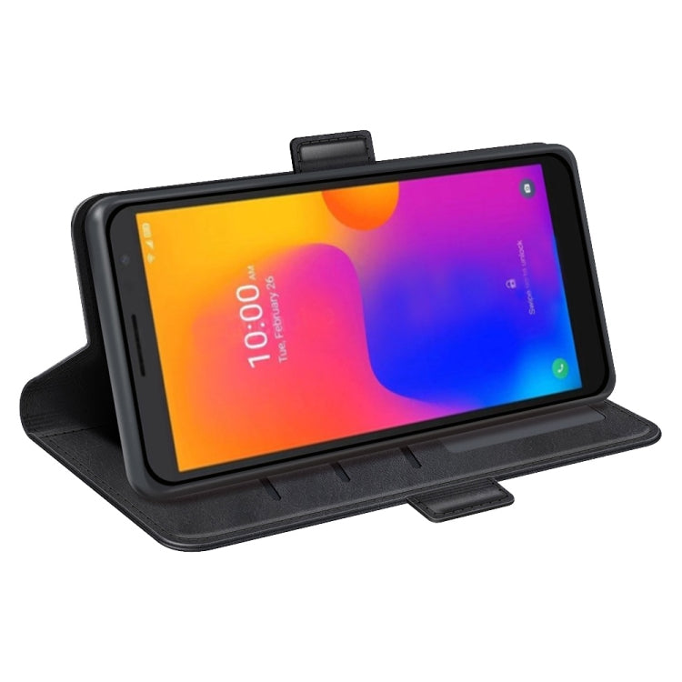 Per Alcatel 1B 2022 Custodia per telefono orizzontale in pelle con fibbia magnetica a doppio lato, Black, Yellow, Brown, Dark Blue, Red